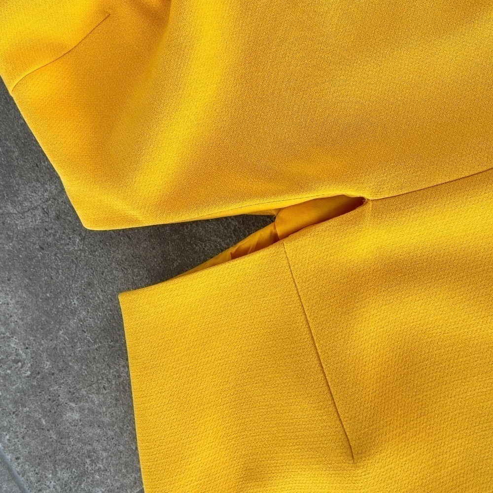 Gabrielle Union NYC Gold Yellow Sheath Midi Dress Size 4 - Picture 5 of 14